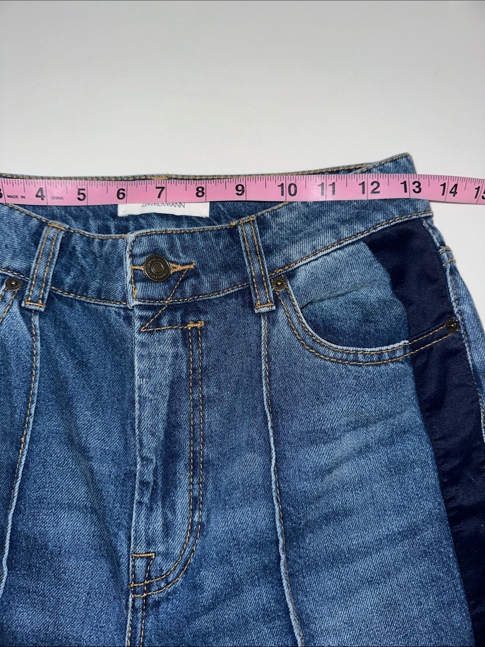 Zimmermann “Rhythmic” super flare 70s style jeans w contrast side piping 28 - Picture 9 of 12